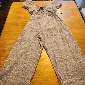 Floral Purple Rewind Jumpsuit Size XL